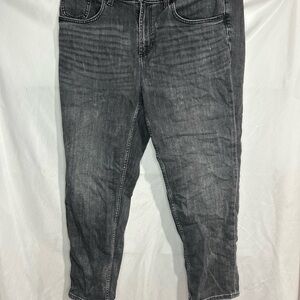 Women’s black washed denim boyfriend jeans